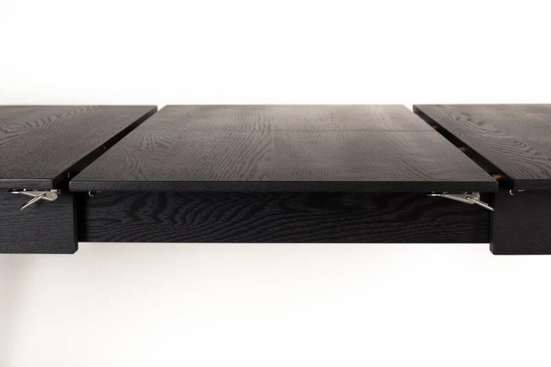 Esstisch GLIMPS BLACK von ZUIVER 120 x 80 ausziehbar Esche
