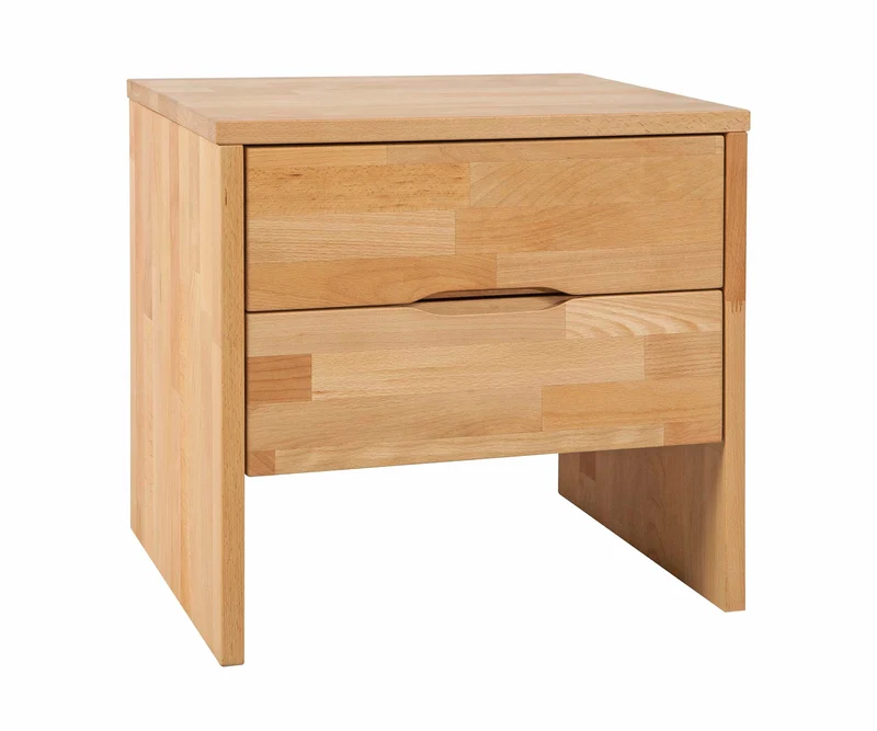 Nachtkommode Basic 50 Komfort massive Buche geölt von Bed Box