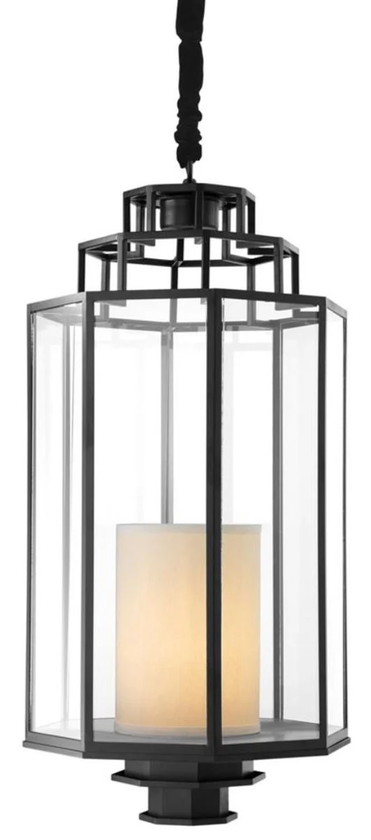 Casa Padrino Luxus Laterne Schwarz 40 x H. 83 cm - Hotel Restaurant Hängeleuchte