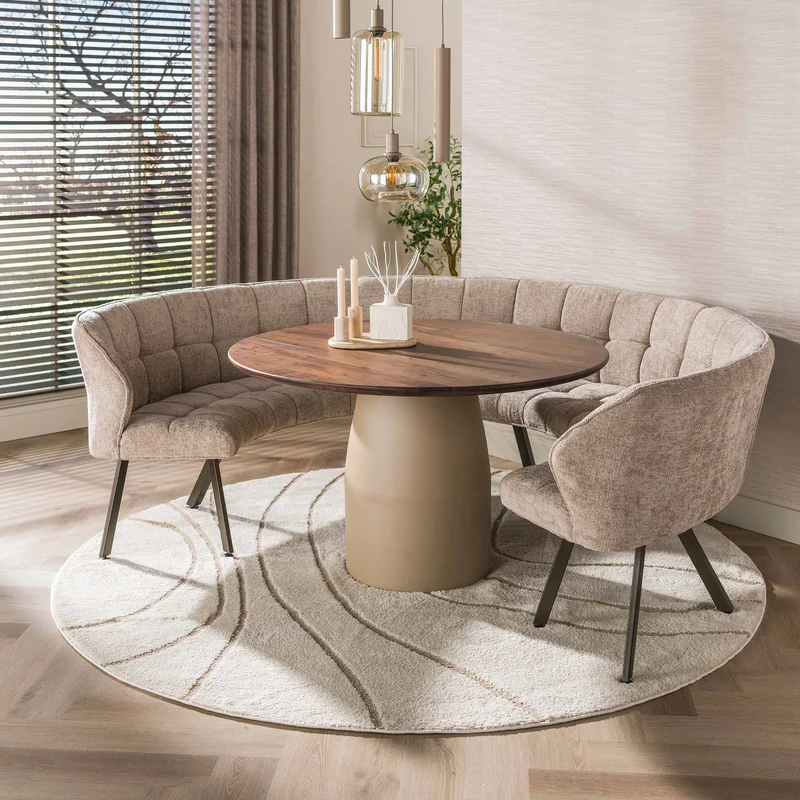 Eetkamerbank Raster rond 3DLG