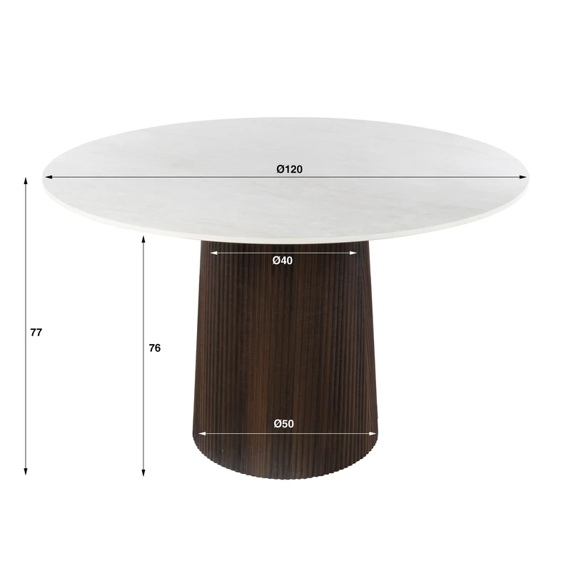 Eettafel Ceramo Centro Ø120