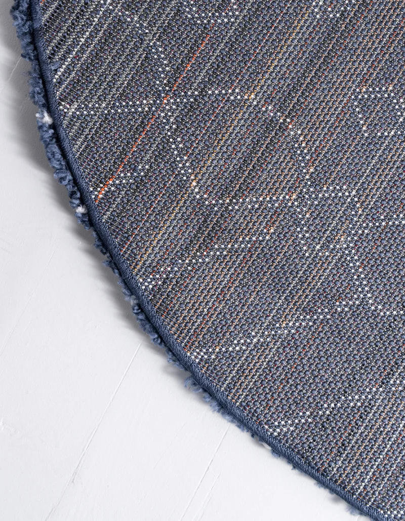 Teppich "MARA Shaggy" Rund Marineblau 150x150 cm