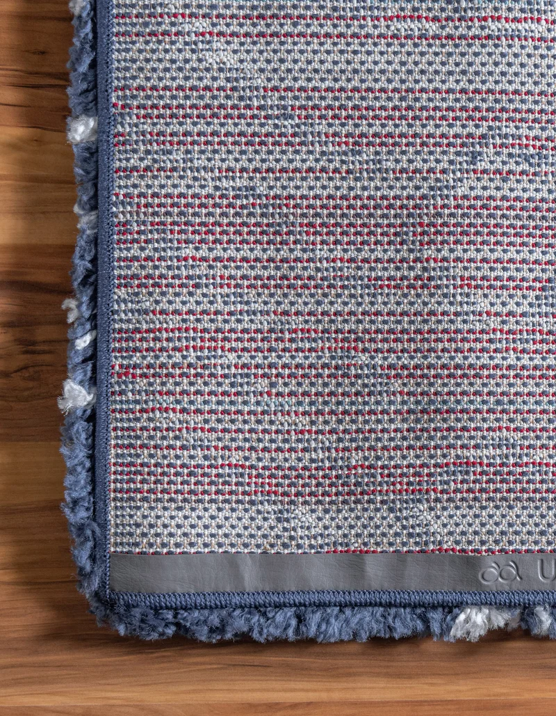 Teppich MARA Shaggy Läufer Marineblau 80x185 cm