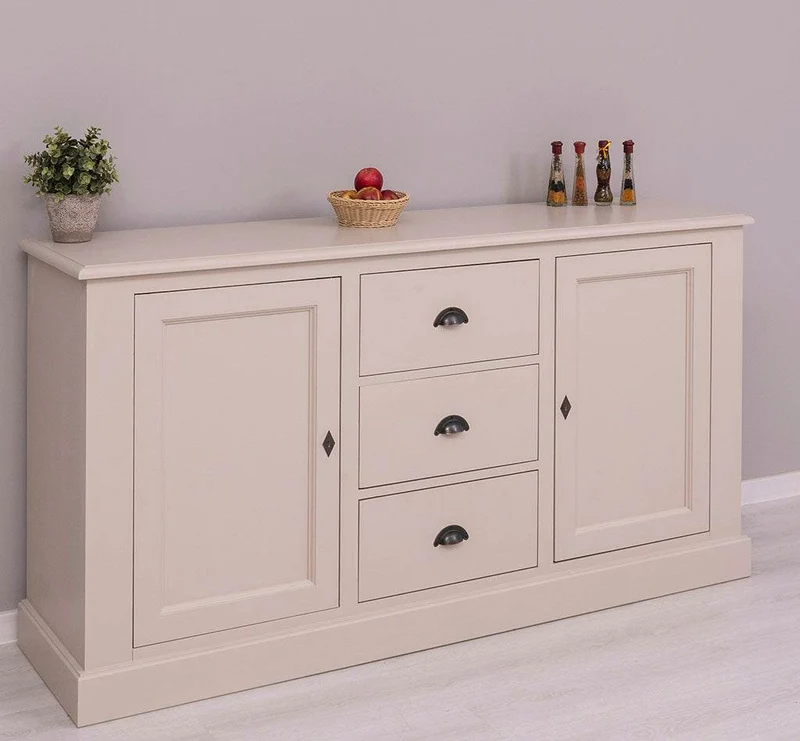 Massivholz Sideboard im Landhausstil mit drei Schubladen und zwei Türen