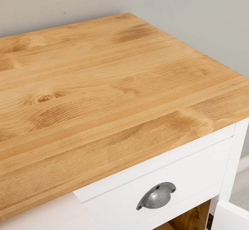 Landhaus Sideboard aus Massivholz im Landhausstil mit 3 Schubladen und Türen