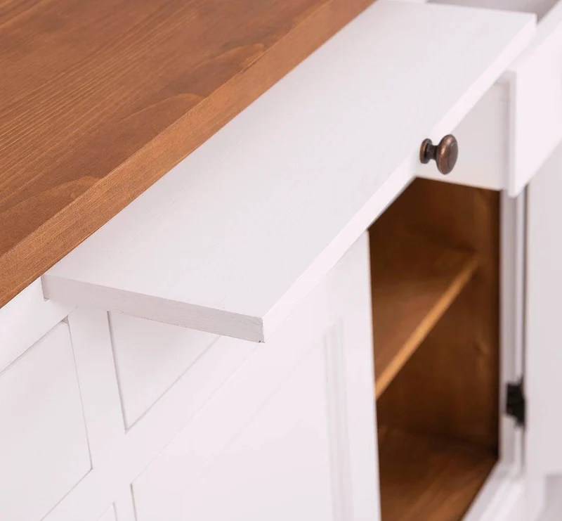 Landhaus Sideboard aus Massivholz im Landhausstil mit 3 Schubladen und Türen