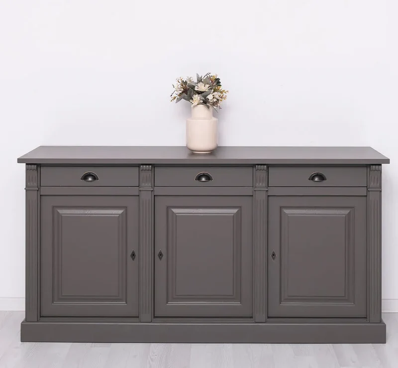 Landhaus Sideboard aus Massivholz im Landhausstil mit 3 Schubladen und Türen