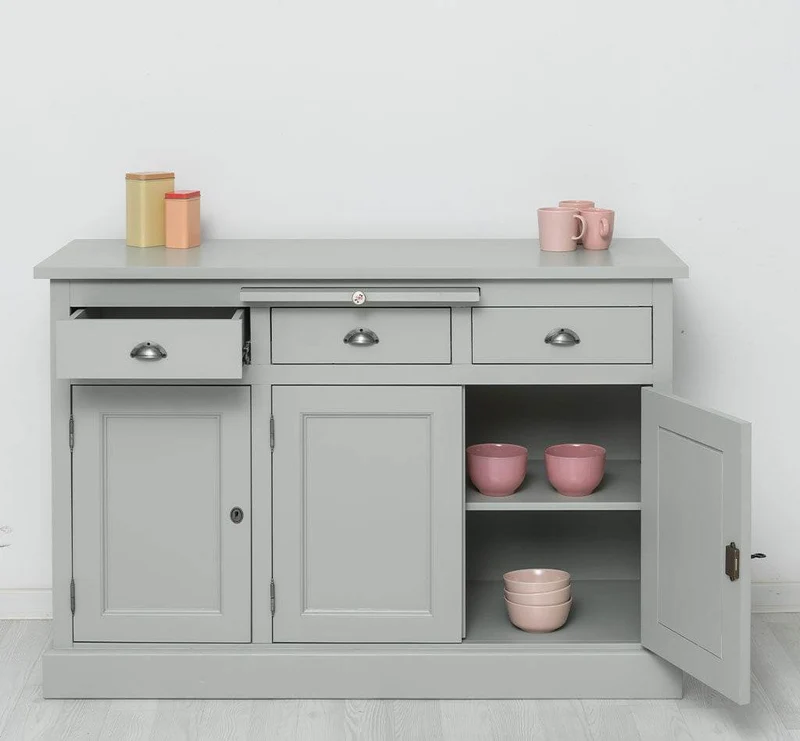 Landhaus Sideboard aus Massivholz im Landhausstil mit 3 Schubladen und Türen