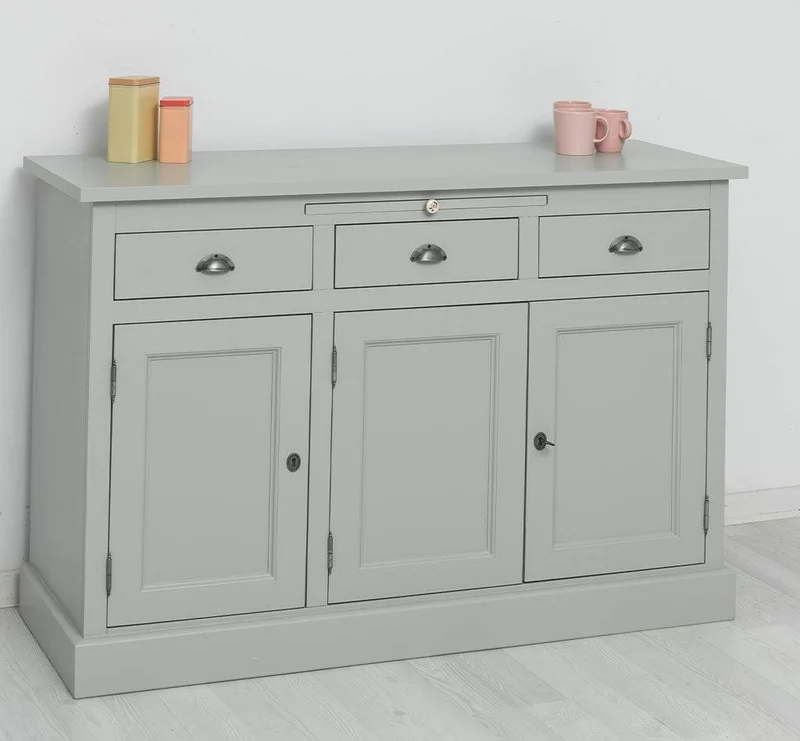 Landhaus Sideboard aus Massivholz im Landhausstil mit 3 Schubladen und Türen