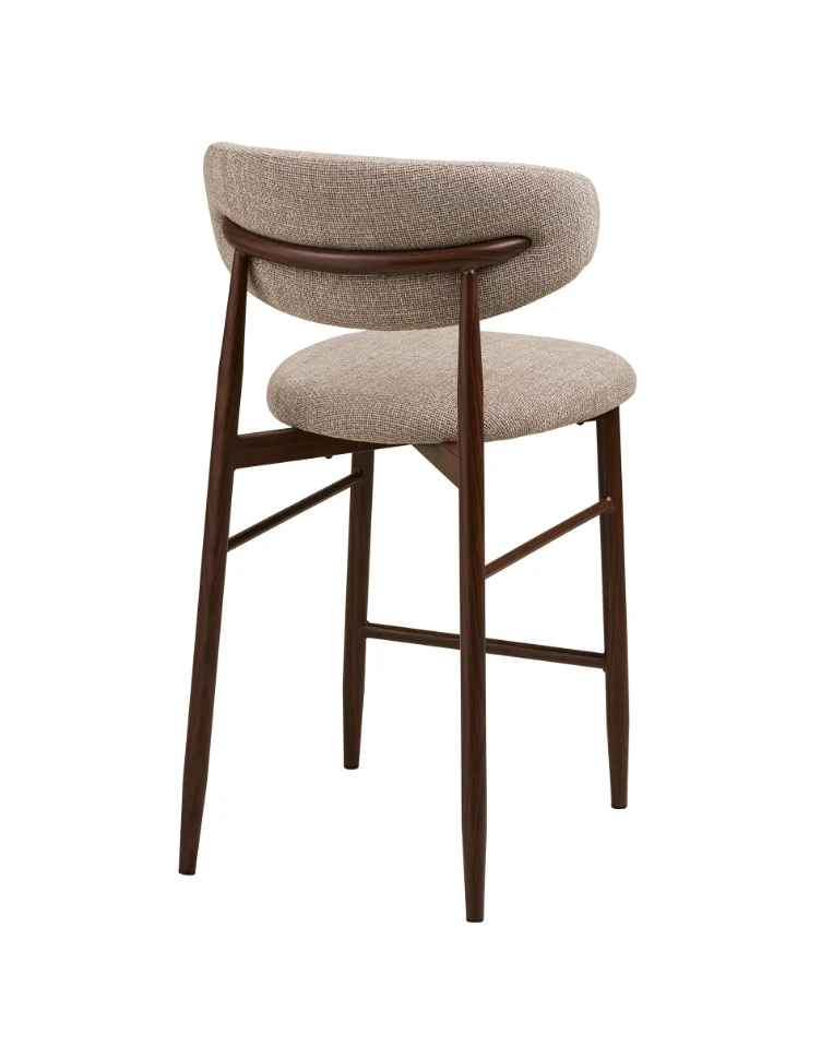 Levanto Barstoel - Sand – Walnut Houten Look
