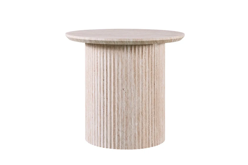 Desido Japandi Ovale Bijzettafel Vale Travertin Beige