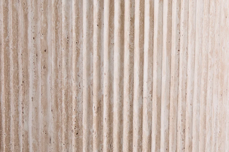Desido Japandi Ovale Bijzettafel Vale Travertin Beige