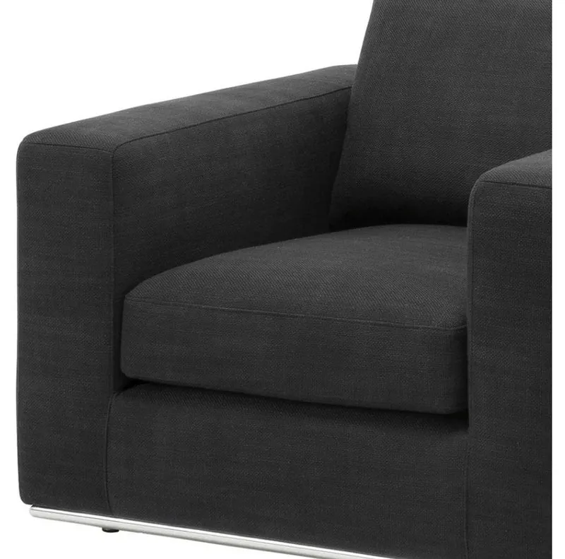 Casa Padrino Luxus Sessel Schwarz 94 x 100 x H. 76 cm - Hotel Sessel Möbel