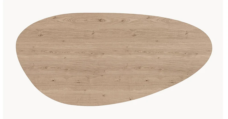 Eiken eettafel - Kiezel A - Sol metaal