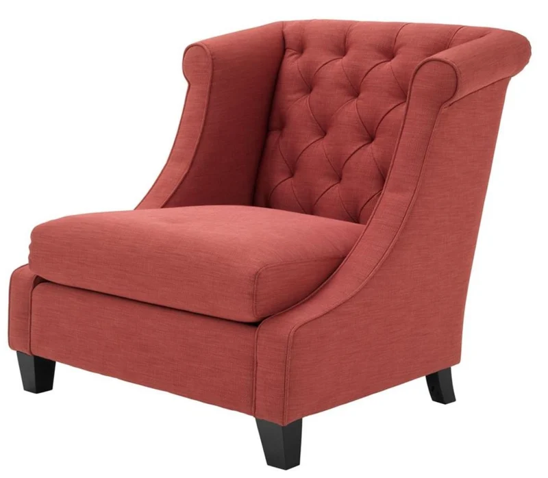 Casa Padrino Luxus Wohnzimmer Sessel Korallenrot 86 x 93 x H. 92 cm - Hotel Möbel