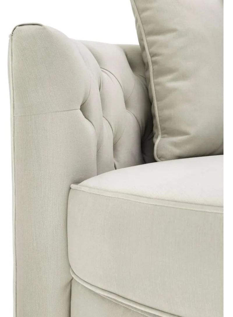 Casa Padrino Designer Sofa Hellgrau 157 x 148 x H. 90 cm - Luxus Rundsofa