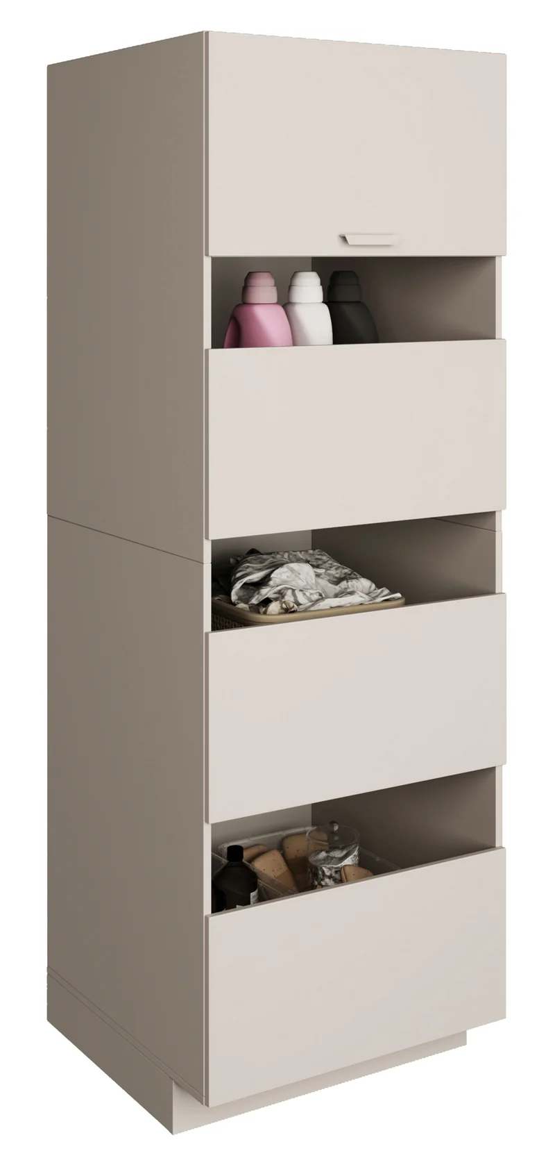 Stehender Badezimmerschrank mit vier Türen Holv 68 cm Kaschmir