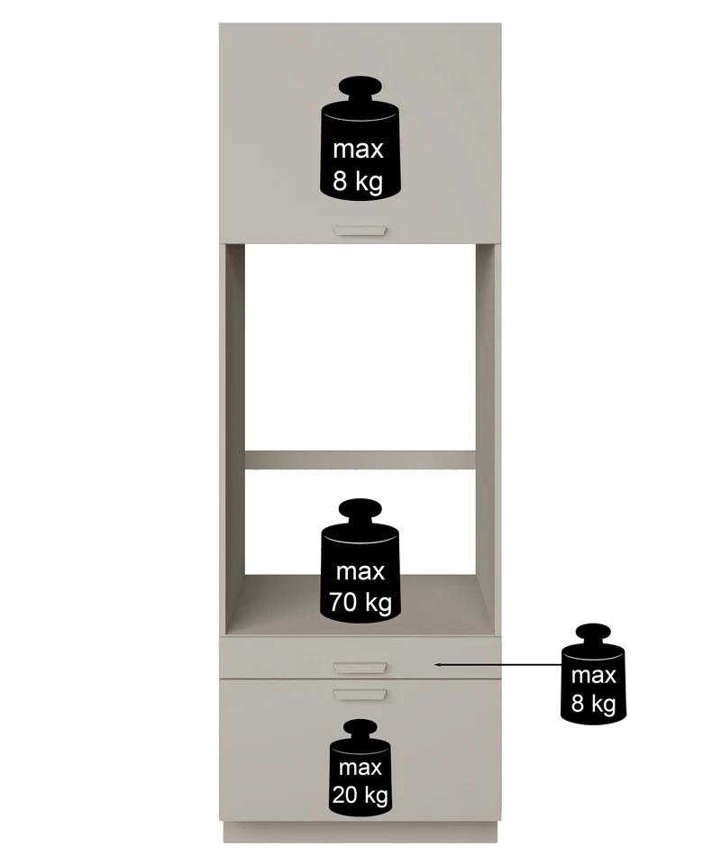 Einfacher Holv-Waschmaschinenschrank mit einer Kammer, Schublade und Regal, 68 cm, Kaschmirfarben
