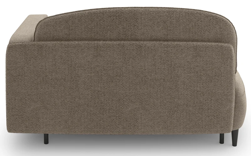 Ausziehbare Liege Pinkio linksseitig mit Stauraum, dunkelbeige Chenille