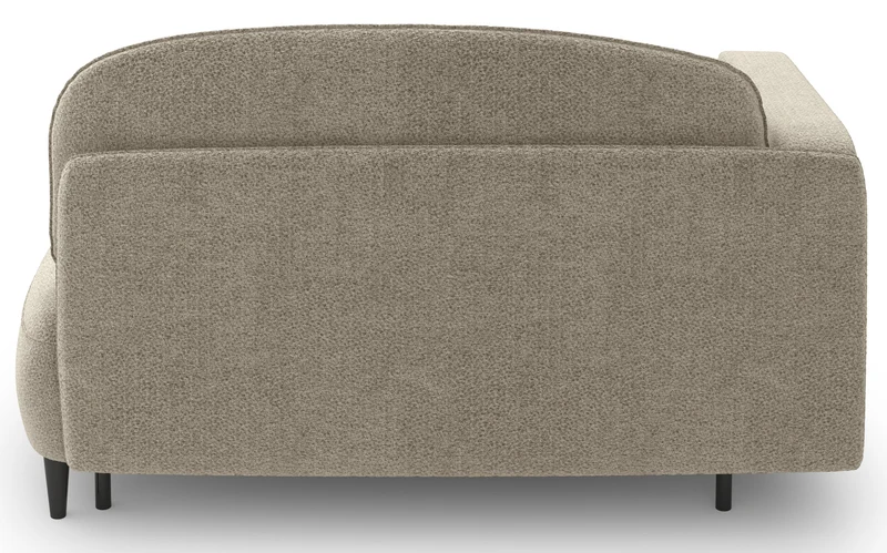 Ausziehbare Liege Pinkio rechtsseitig mit Stauraum, beige Chenille