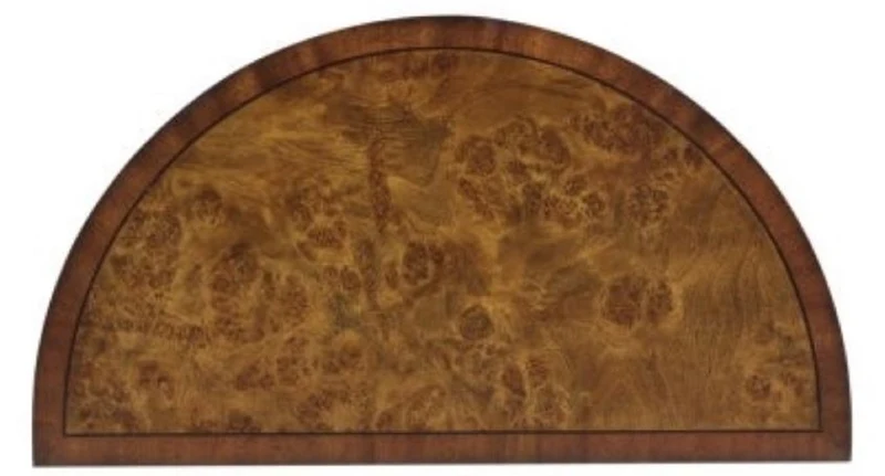 Casa Padrino Luxus Jugendstil Kommode Hellbraun / Braun 51 x 28 x H. 82 cm - Kleiner Halbrunder Schrank mit Tür