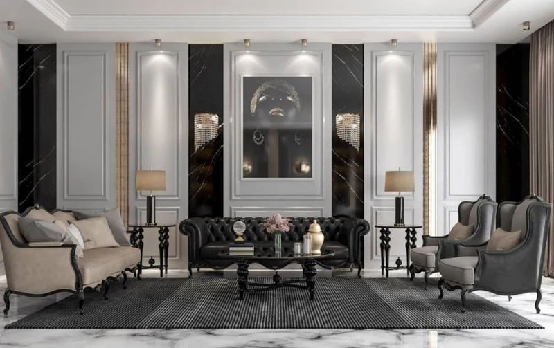 Casa Padrino Luxus Barock Beistelltisch Schwarz - Handgefertigter Massivholz Tisch - Barock Wohnzimmer Möbel
