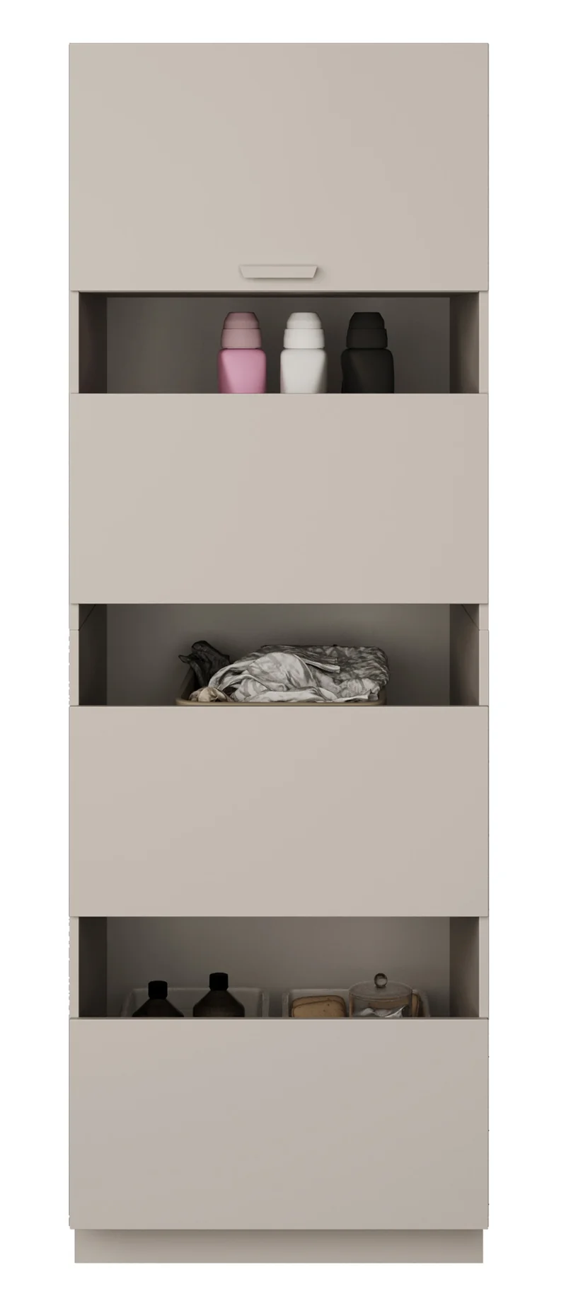 Stehender Badezimmerschrank mit vier Türen Holv 68 cm Kaschmir