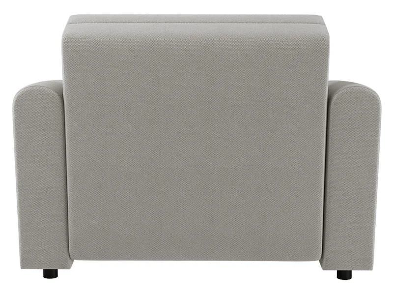 Klappbarer Sessel Stevio mit Stauraum, hellbeiger hydrophober Chenille-Stoff