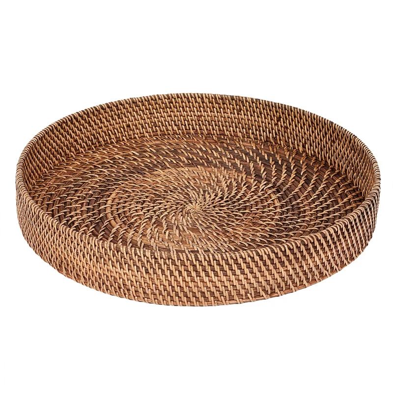 Traditionelles Tablett LOMBOK aus Ketak Natural 30cm Handarbeit
