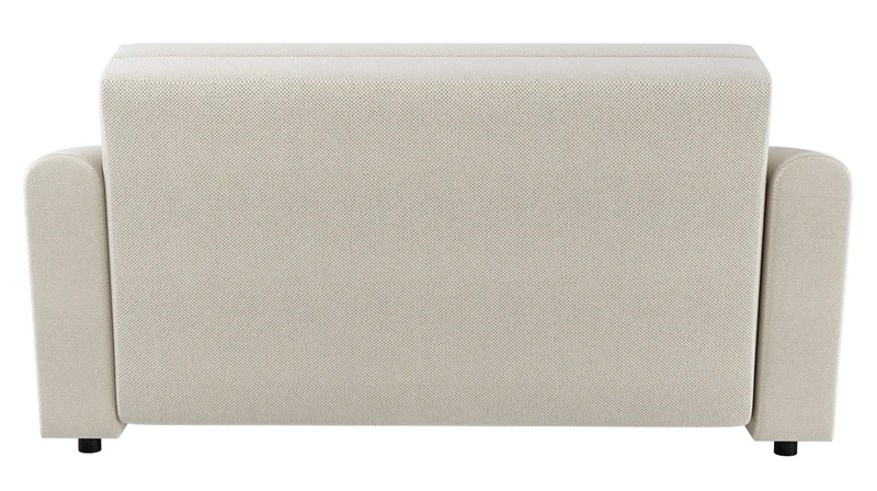 Zweisitziges ausziehbares Sofa Stevio 170 cm mit Stauraum, cremefarben, hydrophobes Chenille