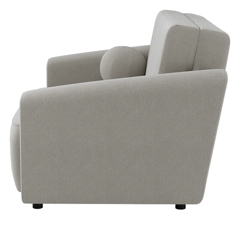 Zweisitziges ausklappbares Sofa Stevio 170 cm mit Stauraum, grau-beige, hydrophobes Chenille