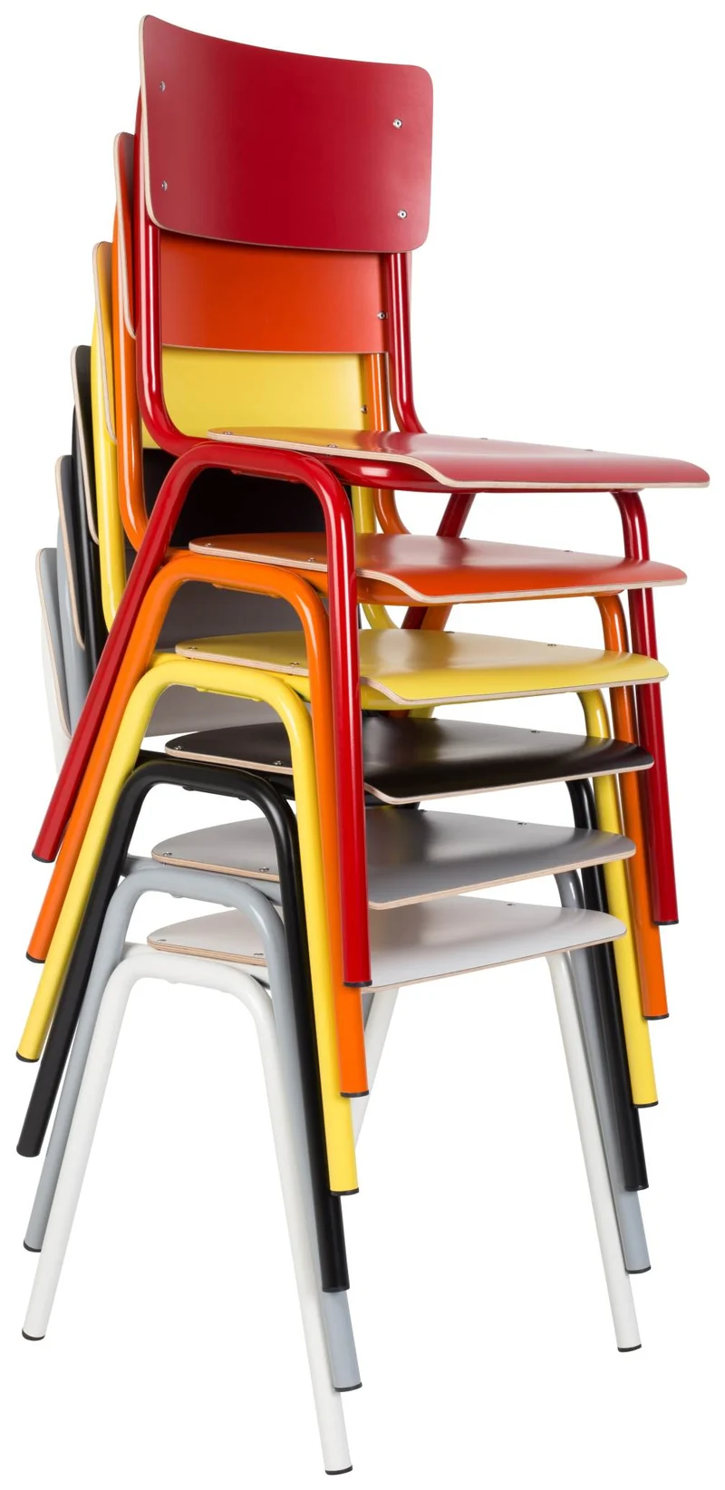 Stuhl Stapelstuhl BACK TO SCHOOL Grau von ZUIVER