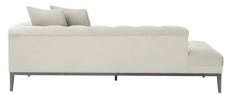 Casa Padrino Luxus Sofa Hellgrau Rechtsseitig 220 x 96 x H. 66 cm - Hotel Möbel