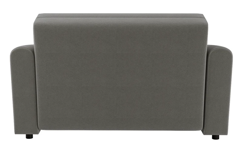 Zweisitziges ausklappbares Sofa Stevio 150 cm mit Stauraum, dunkelgrauer hydrophober Chenillestoff