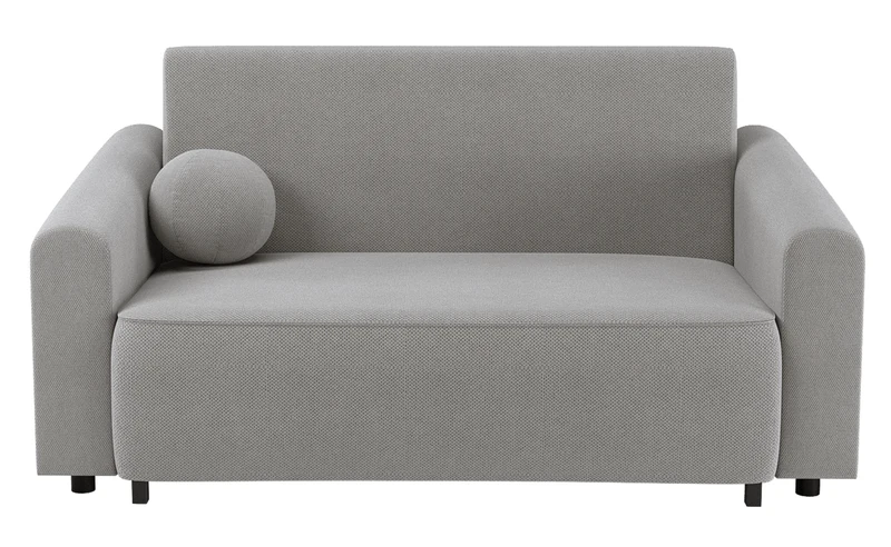 Zweisitziges ausklappbares Sofa Stevio 170 cm mit Stauraum, grauer hydrophober Chenille-Stoff