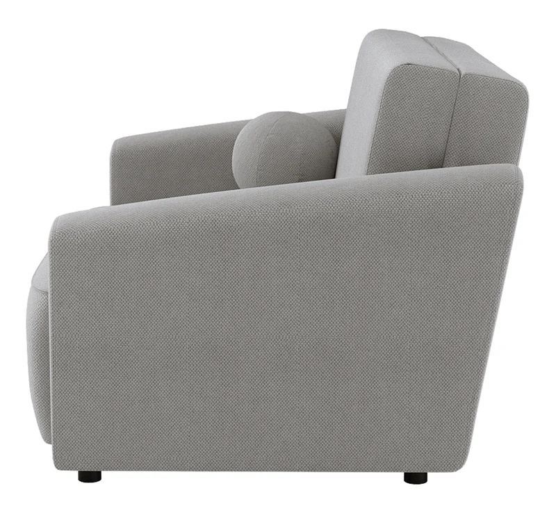 Zweisitziges ausklappbares Sofa Stevio 170 cm mit Stauraum, grauer hydrophober Chenille-Stoff