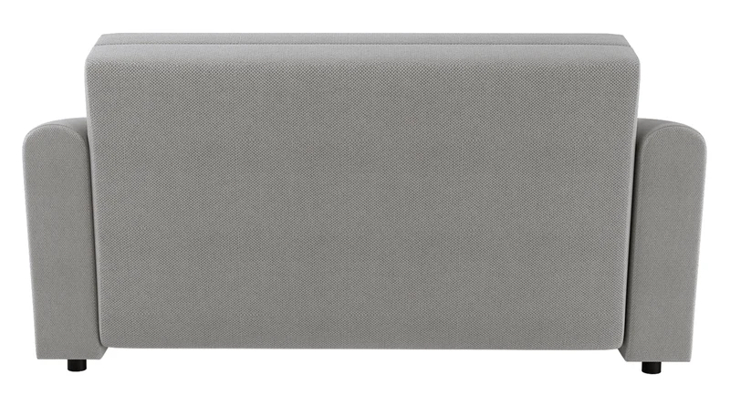 Zweisitziges ausklappbares Sofa Stevio 170 cm mit Stauraum, grauer hydrophober Chenille-Stoff