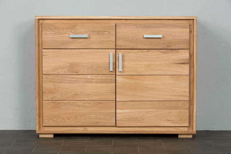 Sideboard Anrichte 2-türig Wildeiche Massivholz geölt, Basel