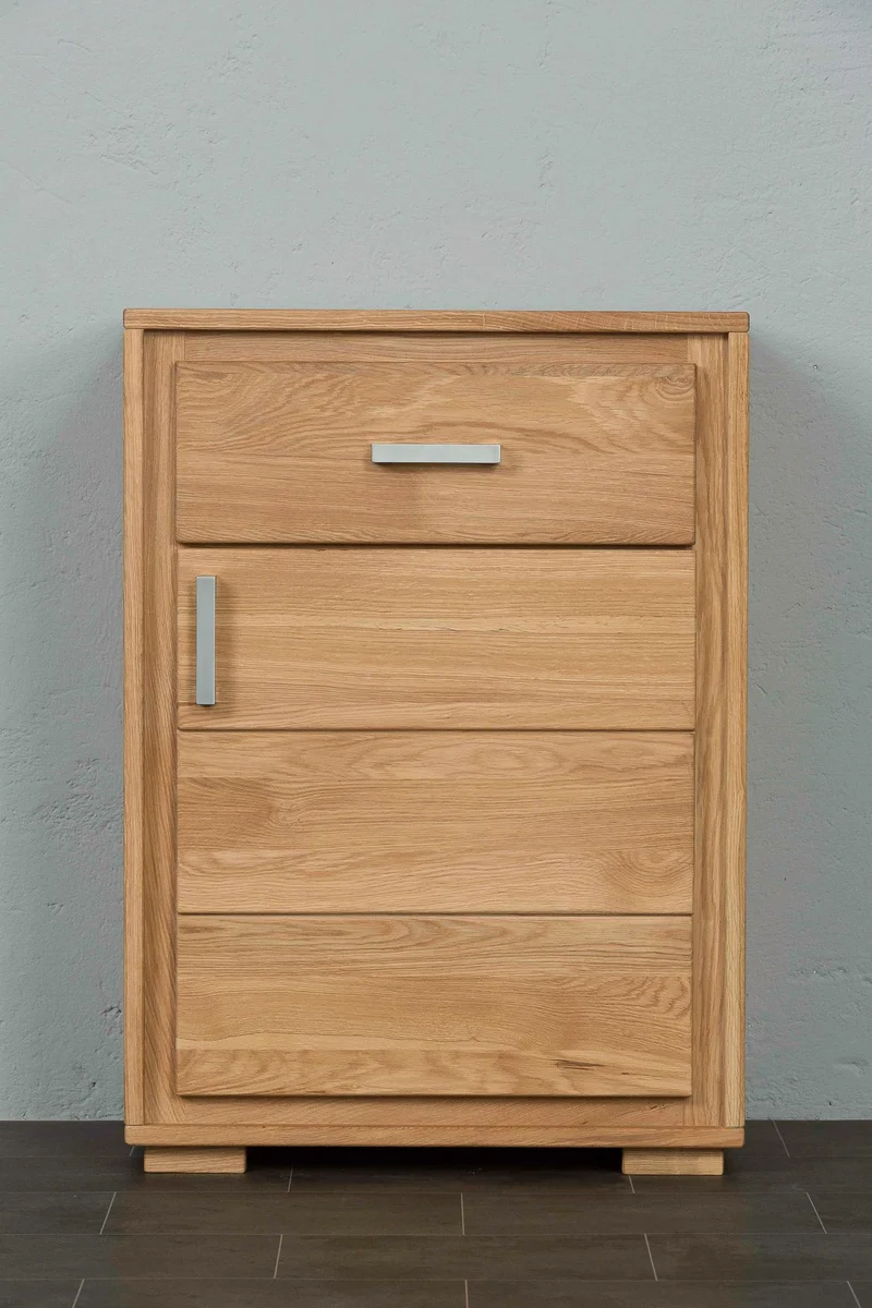 Sideboard Anrichte 1-türig Wildeiche Massivholz geölt, Basel
