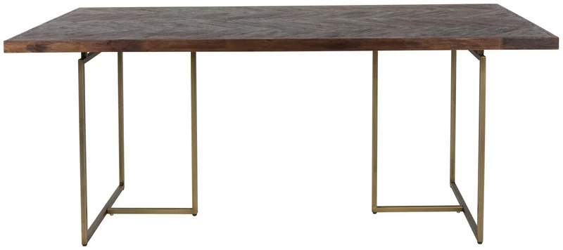 Esstisch CLASS mit Fischgrät Platte 180 x 90 cm von DutchBone