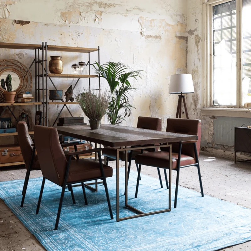 Esstisch CLASS mit Fischgrät Platte 180 x 90 cm von DutchBone
