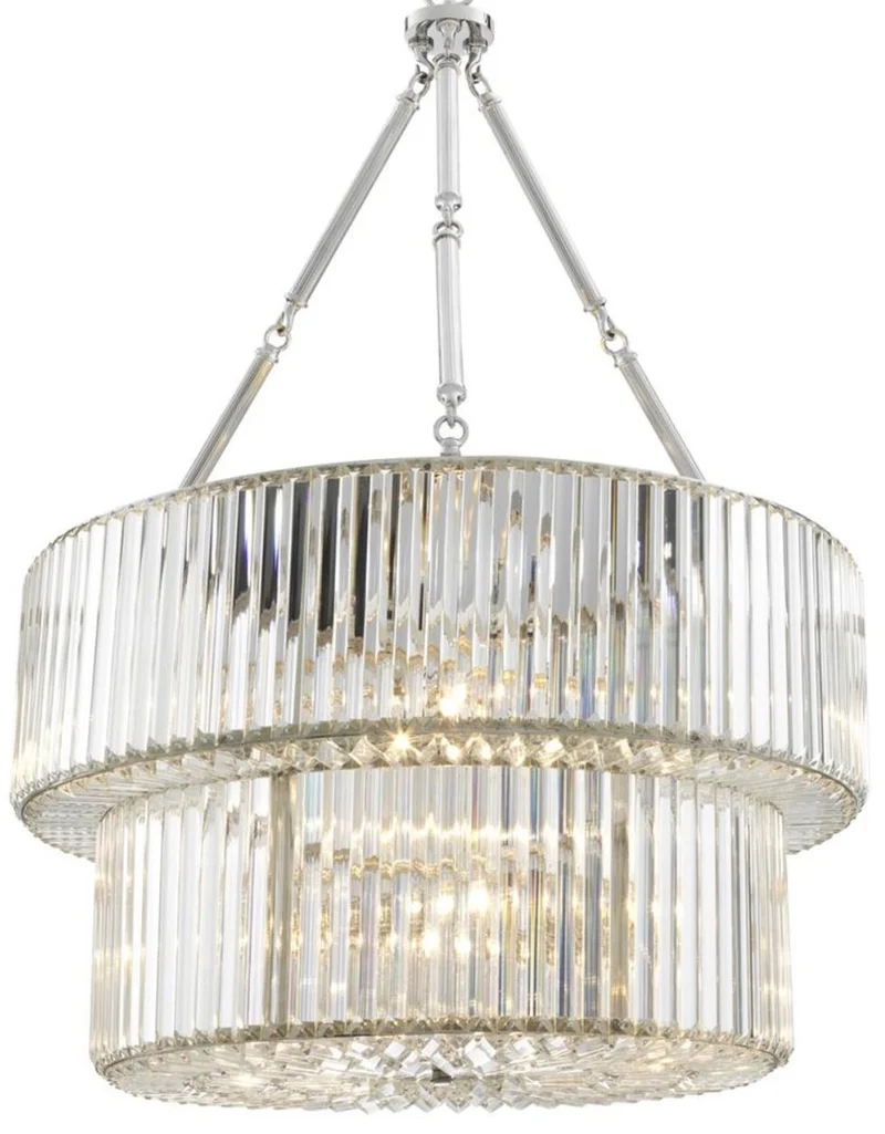 Casa Padrino Luxus Kronleuchter Silber 67 x H. 90 cm - Luxus Hotel Kollektion