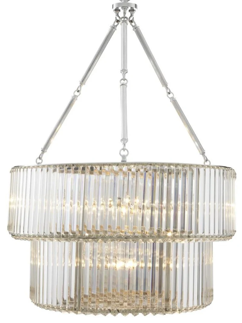 Casa Padrino Luxus Kronleuchter Silber 67 x H. 90 cm - Luxus Hotel Kollektion