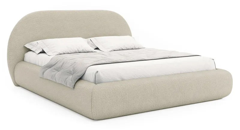 Polsterbett 180x200 cm Buvio beige Bouclé