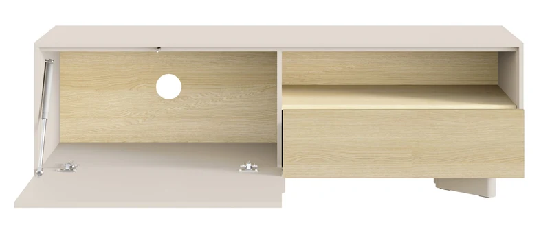 TV-Schrank Distria mit Schublade 140 cm Kaschmir/Vicenza-Eiche