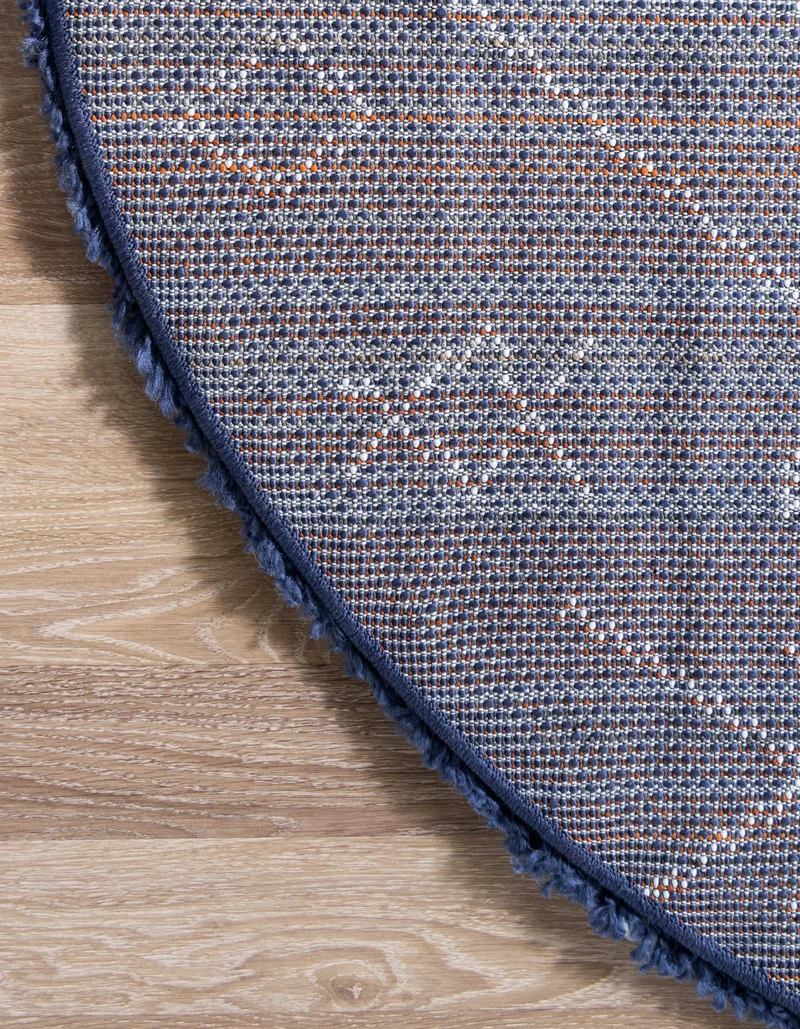 Teppich "MARA Shaggy" Rund Marineblau 150x150 cm