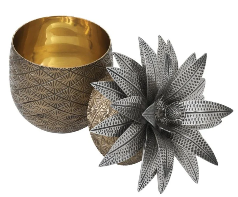 Casa Padrino Luxus Dekoration Ananas 16 x H. 28 cm - Designer Hotel Restaurant Deko