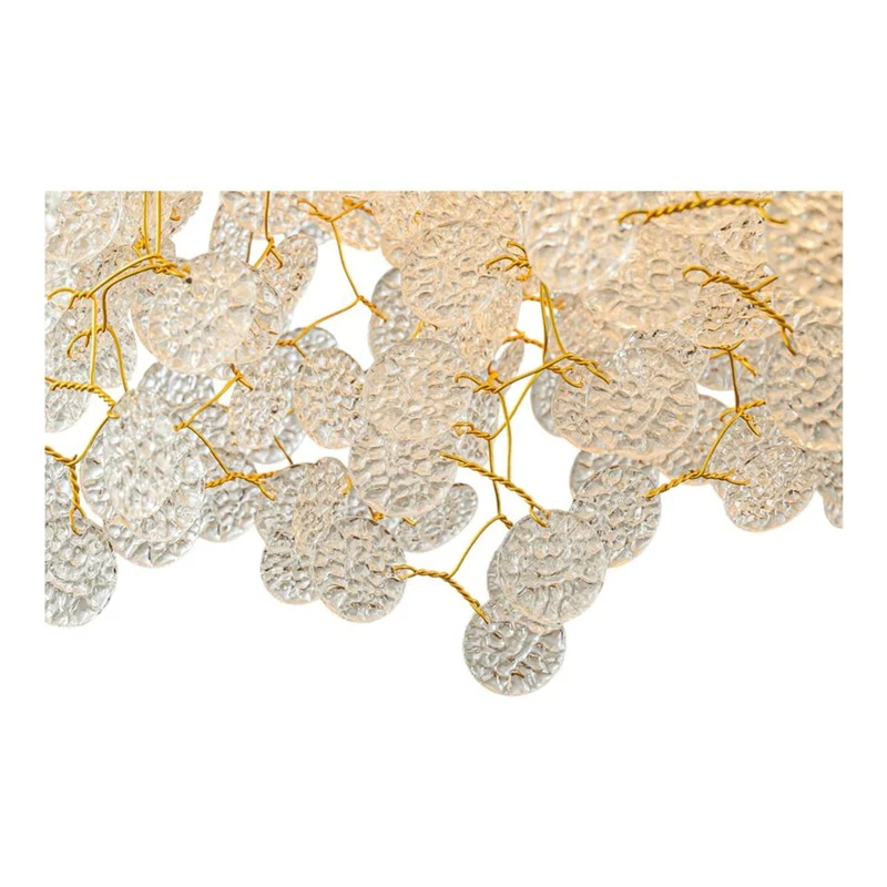 Casa Padrino Luxus Kristall Kronleuchter Gold Ø 60 x H. 30 cm - Runde Hängeleuchte im Ast Design