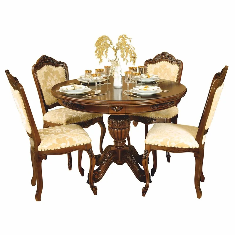 Casa Padrino Luxus Barock Esstisch Dunkelbraun 120-160 cm - Barock Esszimmer Möbel
