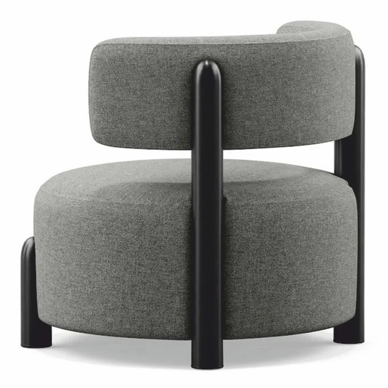 Casa Padrino Luxus Wohnzimmer & Hotel Sessel Grau / Schwarz 90 cm - Luxus Möbel